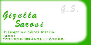 gizella sarosi business card